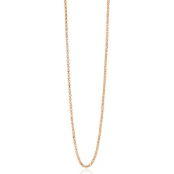 Clearance Zinzi 42 cm zilveren jasseron ketting rosé verguld ZILC-J42R
