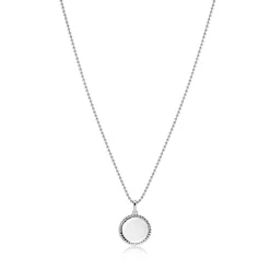 Online Zinzi 13.5 mm zilveren coin hanger met parelrand voor gravure ZIH2651 (zonder collier)