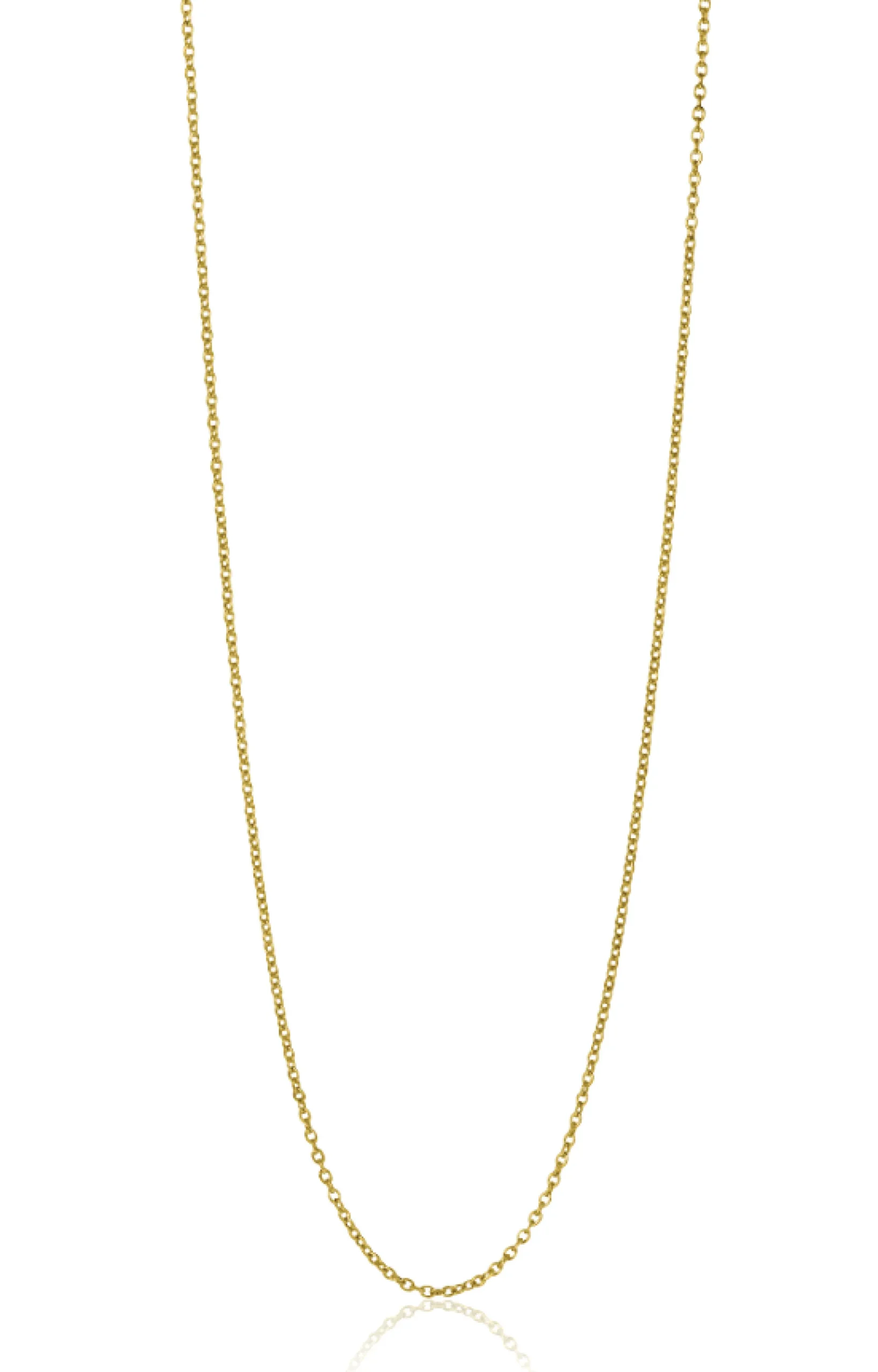 Hot Zinzi 42cm Gold 14 krt anker ketting 0,9mm breed, ideaal om je hanger aan te bevestigen ZGLA42-09
