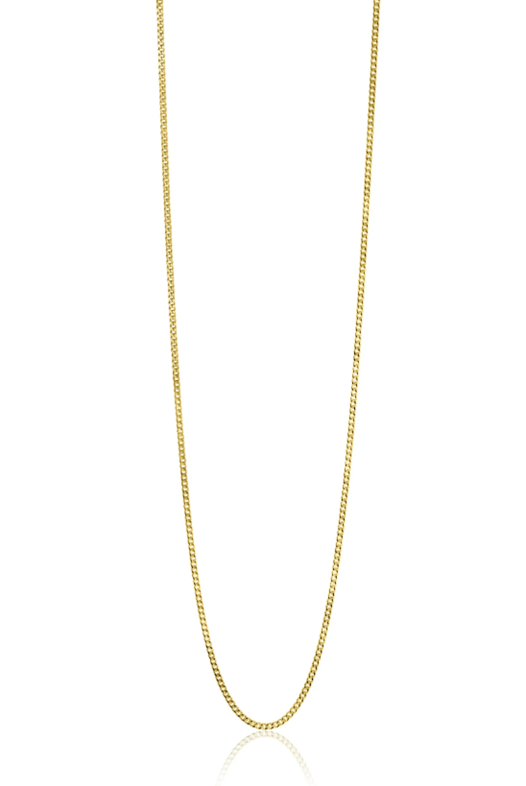 Best Zinzi 45cm Gold 14 krt gourmet ketting 0,8mm breed, ideaal om je hanger aan te bevestigen ZGLG45-08
