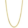 Outlet Zinzi 42cm Gold 14 krt gourmet ketting 1mm breed, ideaal om je hanger aan te bevestigen ZGLG42-1