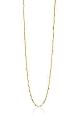 Zinzi 42cm Gold 14 krt gourmet ketting 0,8mm breed, ideaal om je hanger aan te bevestigen ZGLG42-08