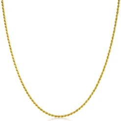 Online Zinzi 60cm gold plated zilveren koord ketting ZILC-K60G