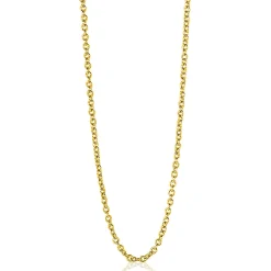 Clearance Zinzi 45cm gold plated zilveren anker ketting ZILC-A45G