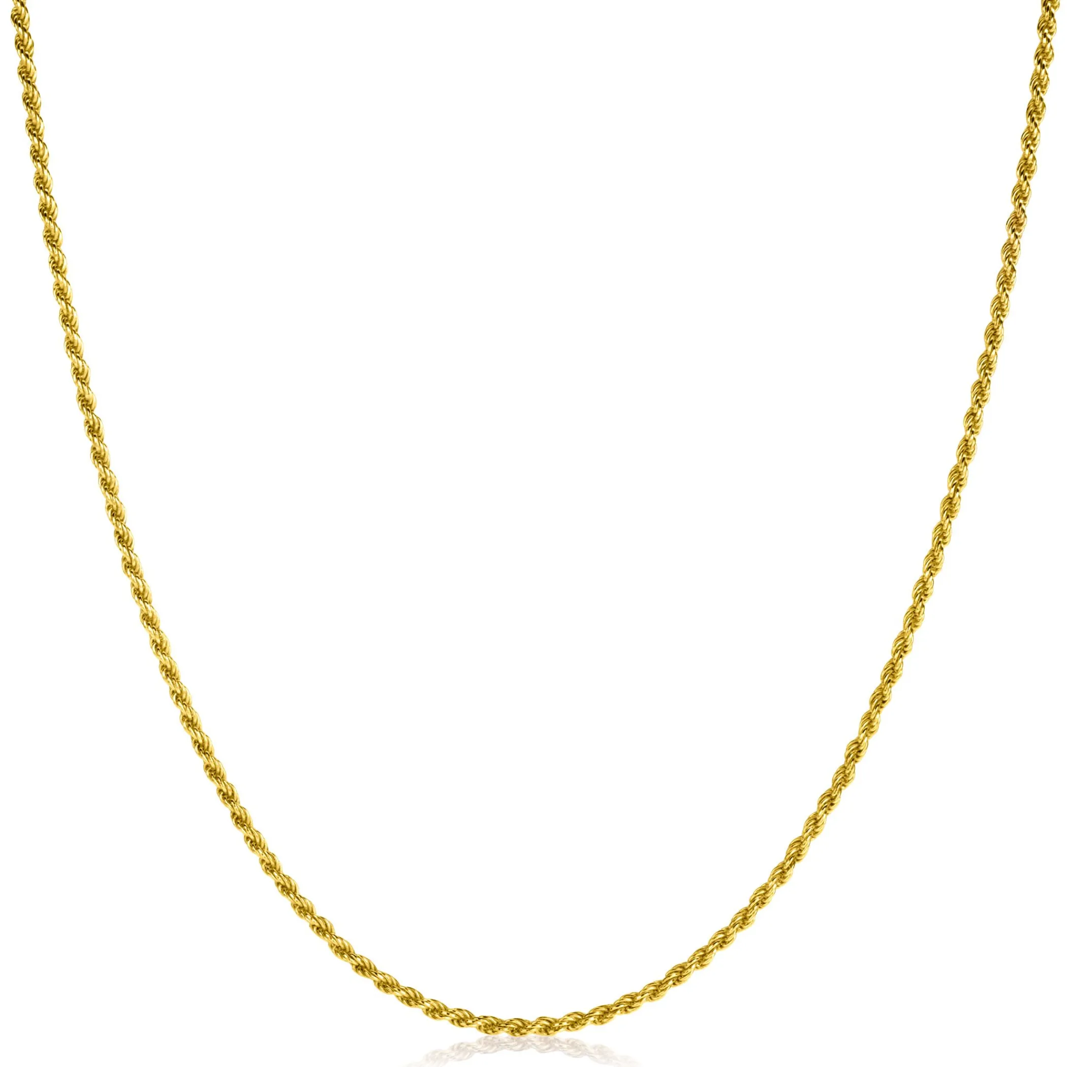 Hot Zinzi 80cm gold plated zilveren koord ketting ZILC-K80G