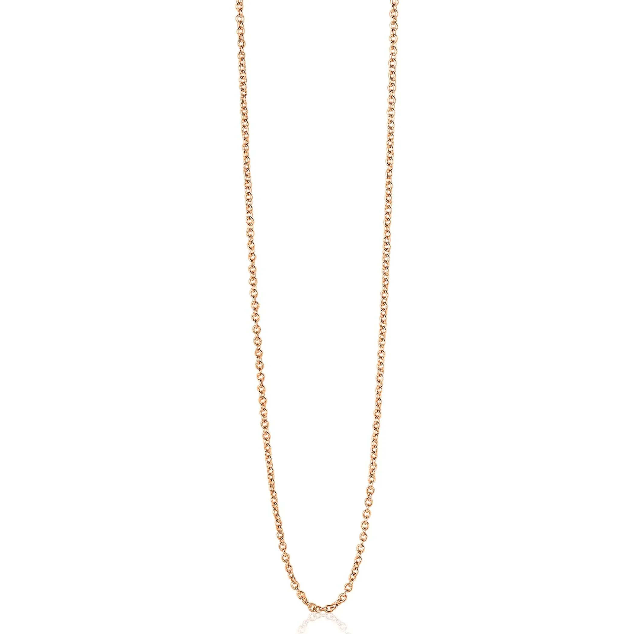 Sale Zinzi 80cm zilveren anker ketting rosé verguld ZILC-A80R