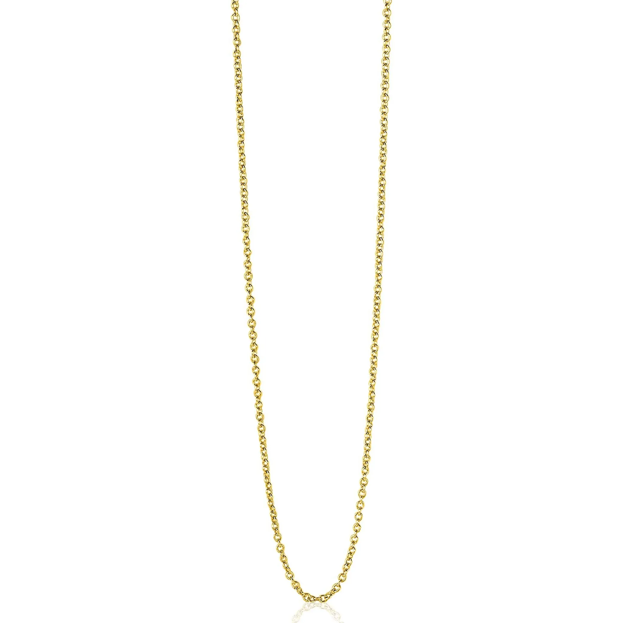 Online Zinzi 90cm zilveren anker ketting geel verguld ZILC-A90G