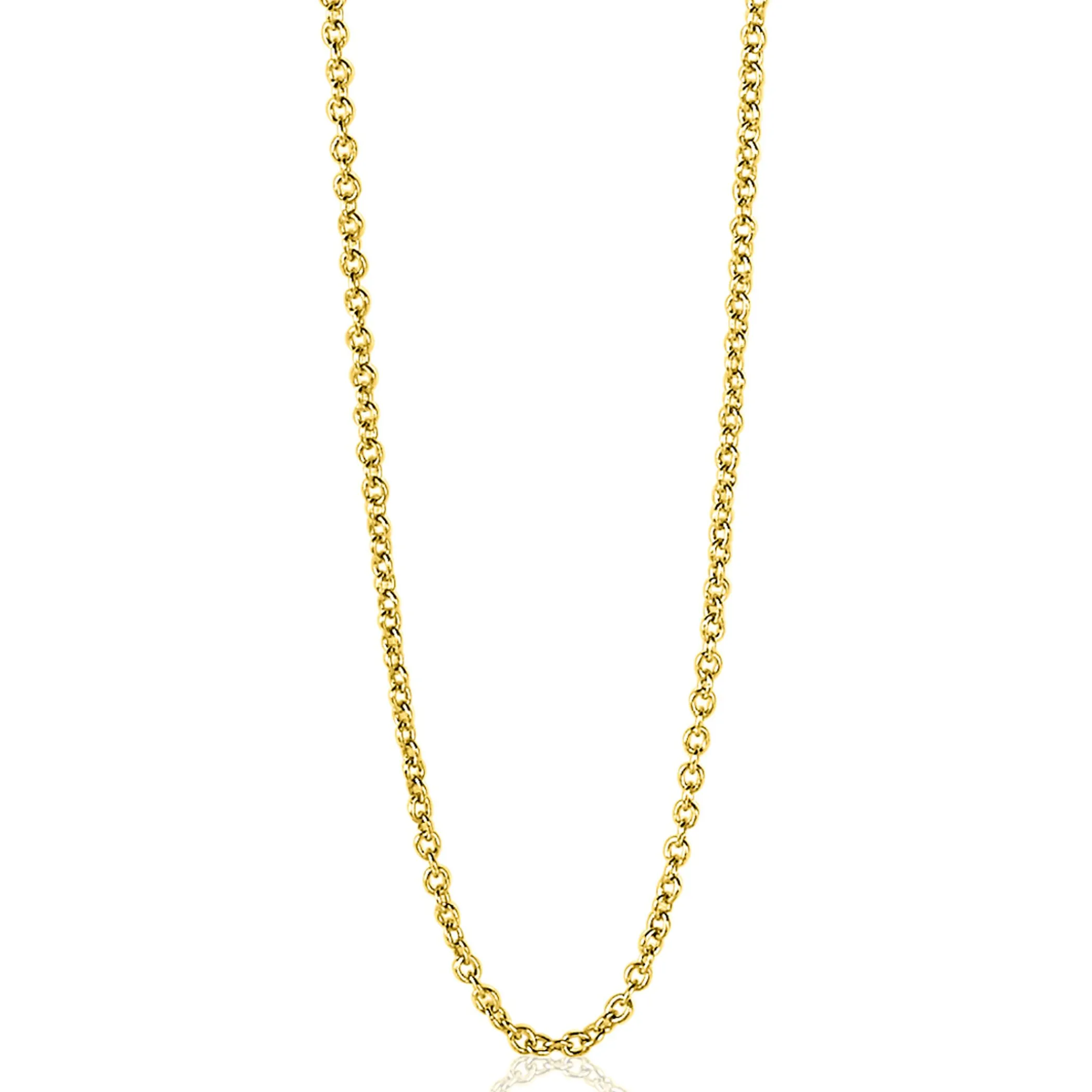 Online Zinzi 90cm zilveren anker ketting geel verguld ZILC-A90G