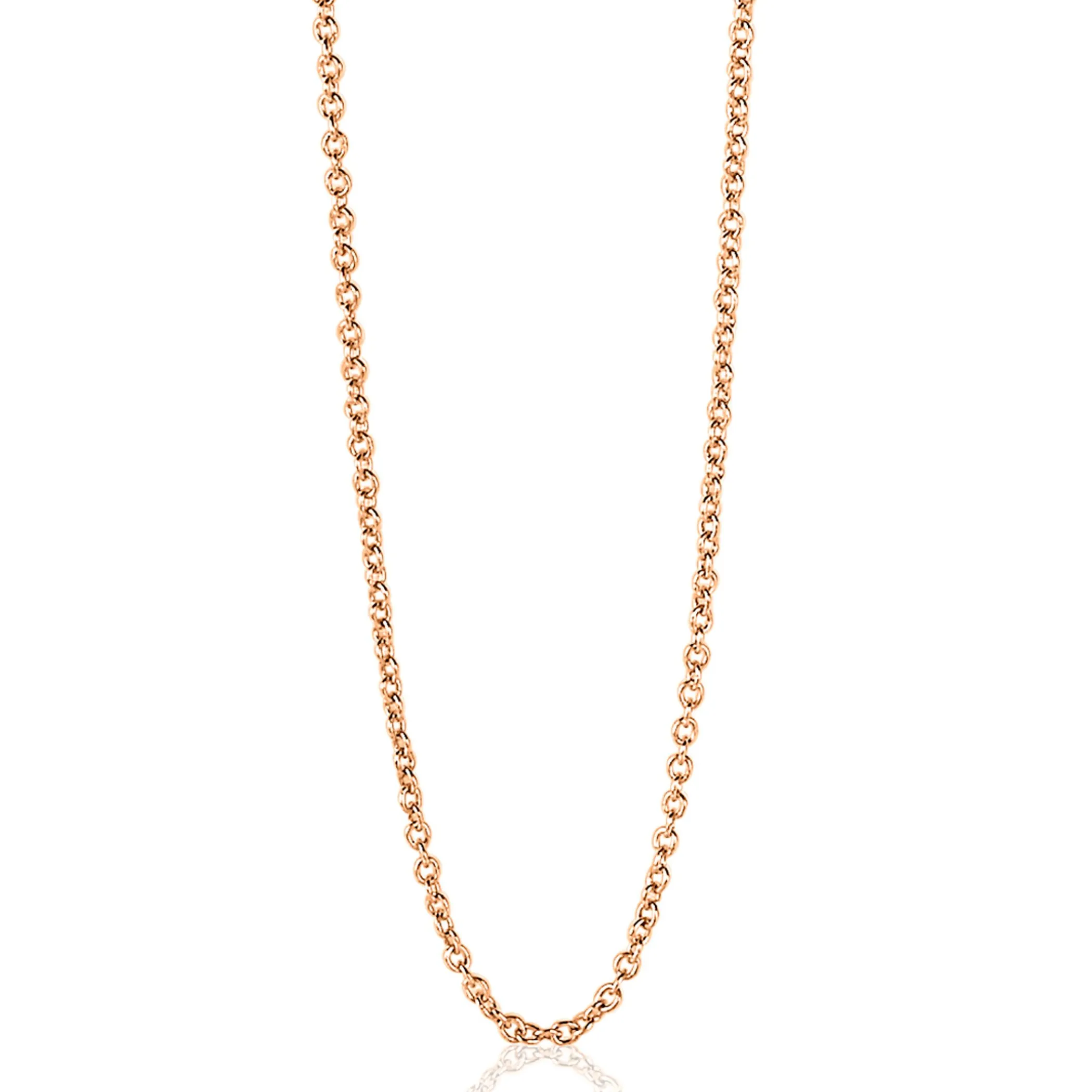 Clearance Zinzi 90cm zilveren anker ketting rosé verguld ZILC-A90R