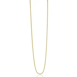 Hot Zinzi 80cm zilveren bolletjes ketting gold plated 0,9mm breed. ZILC-B80G