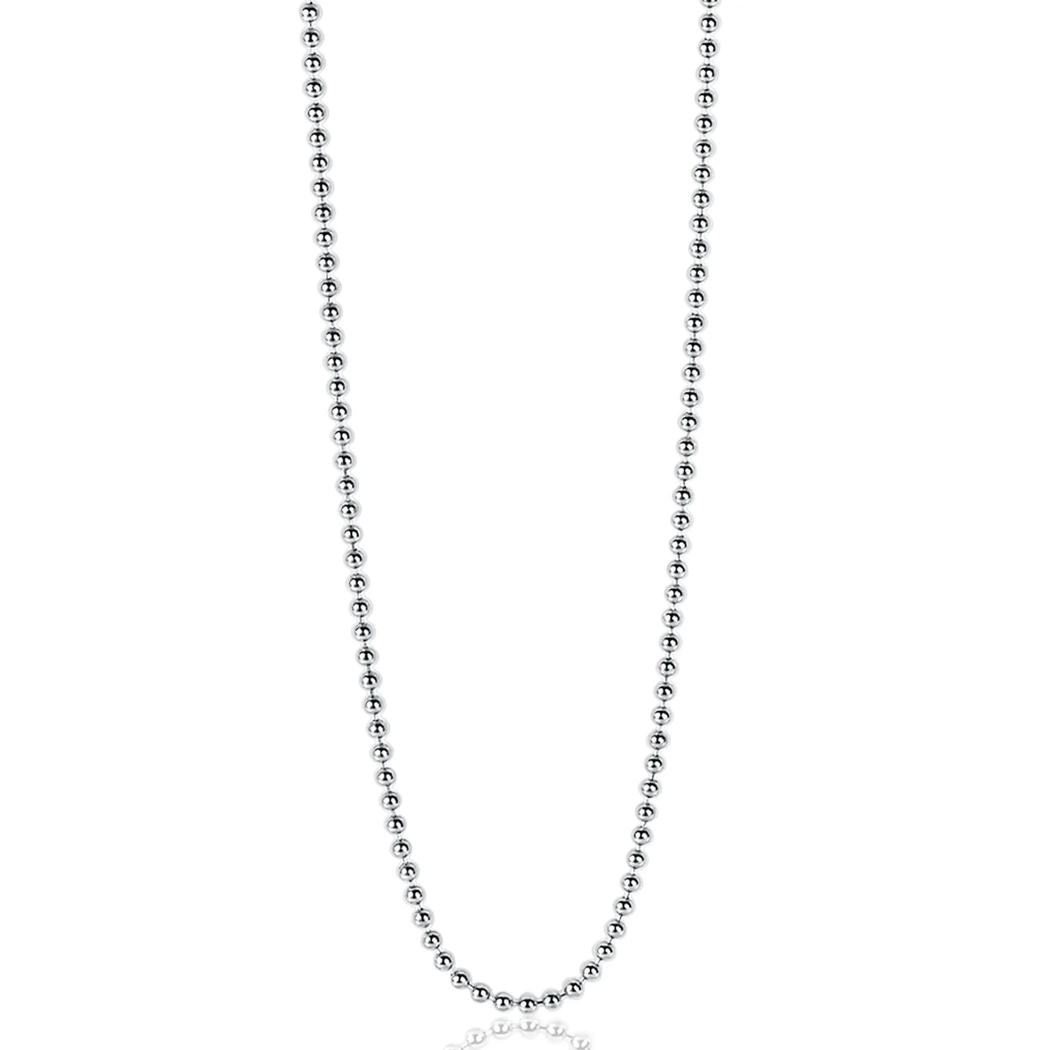 Online Zinzi 45cm zilveren bolletjes ketting ZILC-B45