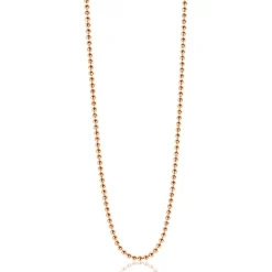 Zinzi 45cm zilveren bolletjes ketting rosé verguld ZILC-B45R