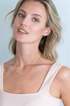 Hot Zinzi 45cm zilveren collier geel verguld bol 2mm ZI45BOLG