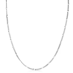 Hot Zinzi 80cm zilveren figaro ketting ZILC-F80