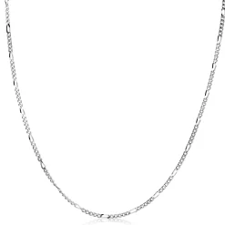 Hot Zinzi 80cm zilveren figaro ketting ZILC-F80