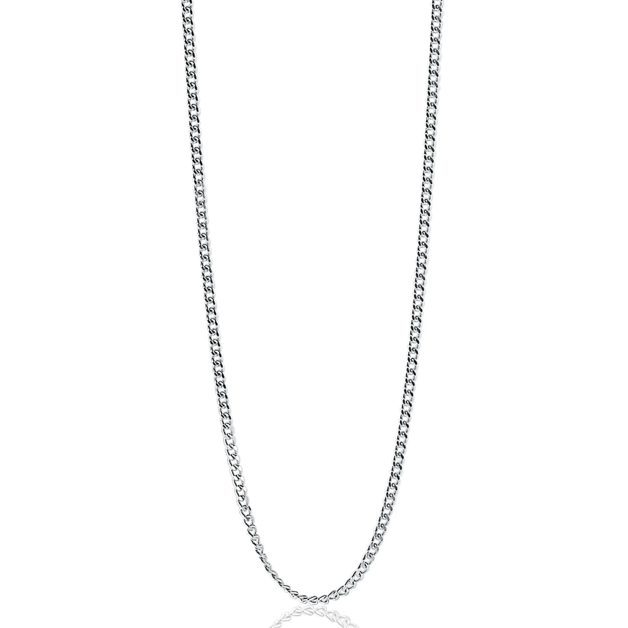 Zinzi 80cm zilveren gourmet ketting. ZILC-G80
