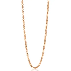 Clearance Zinzi 45cm zilveren jasseron ketting rosé verguld ZILC-J45R