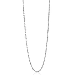 Best Zinzi 80cm zilveren jasseron ketting ZILC-J80