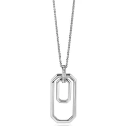 Zinzi 70cm zilveren ketting met luxe hanger 40mm, valt lang om de hals ZIC2494