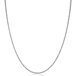 Outlet Zinzi 90cm zilveren koord ketting ZILC-K90