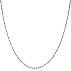 Zinzi 80cm zilveren koord ketting ZILC-K80