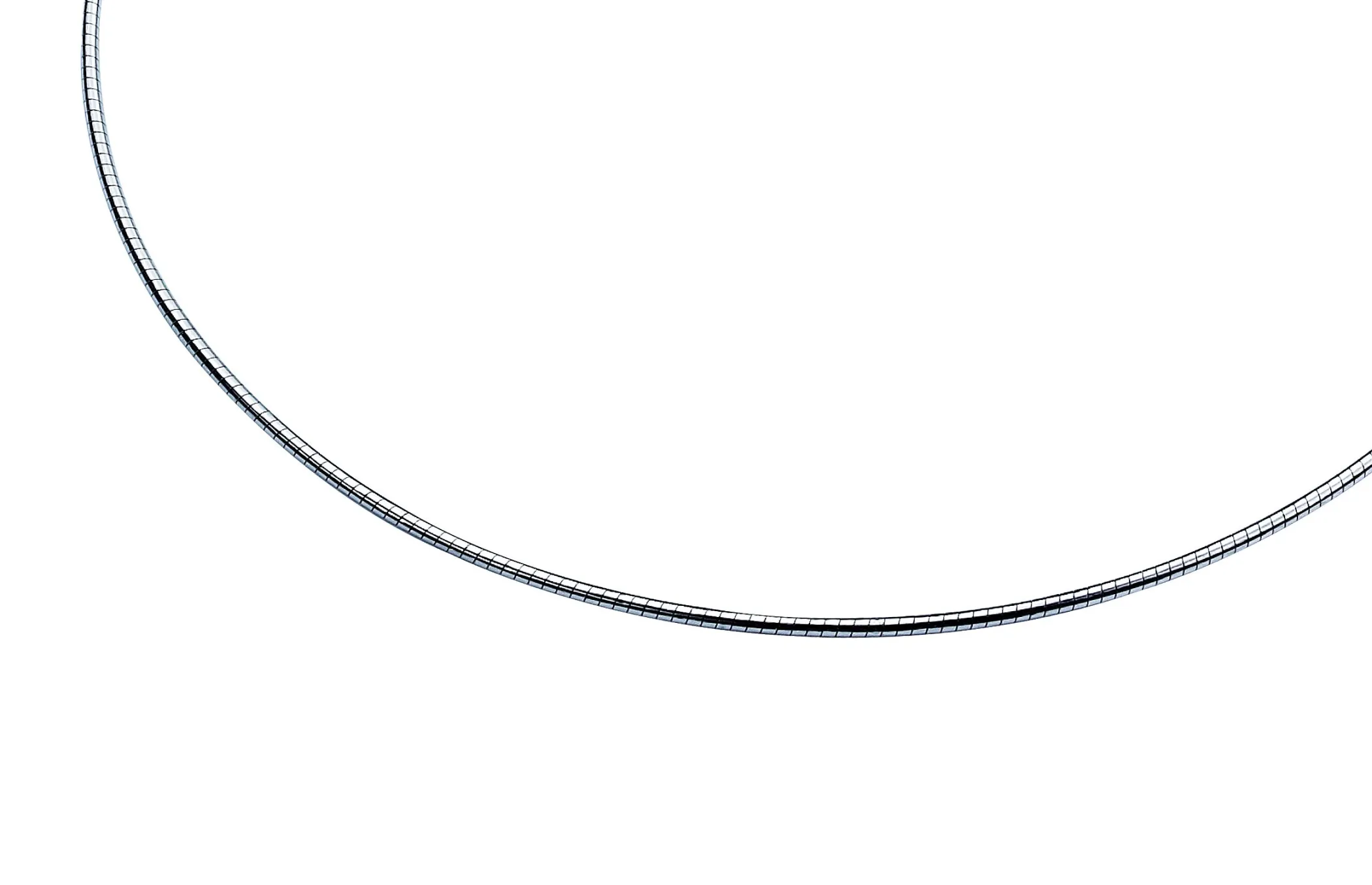 Best Zinzi 43cm zilveren omega collier 1,5mm breed ZIOM15-43