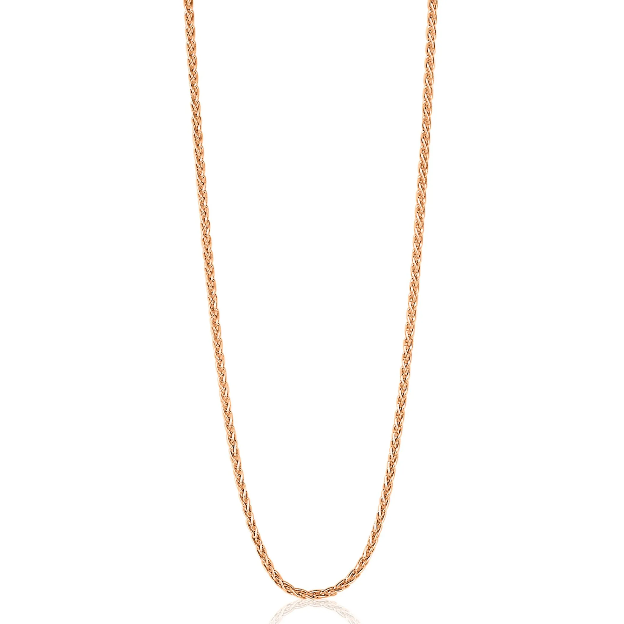 Discount Zinzi 42cm zilveren palmier ketting rosé verguld ZILC-P42R