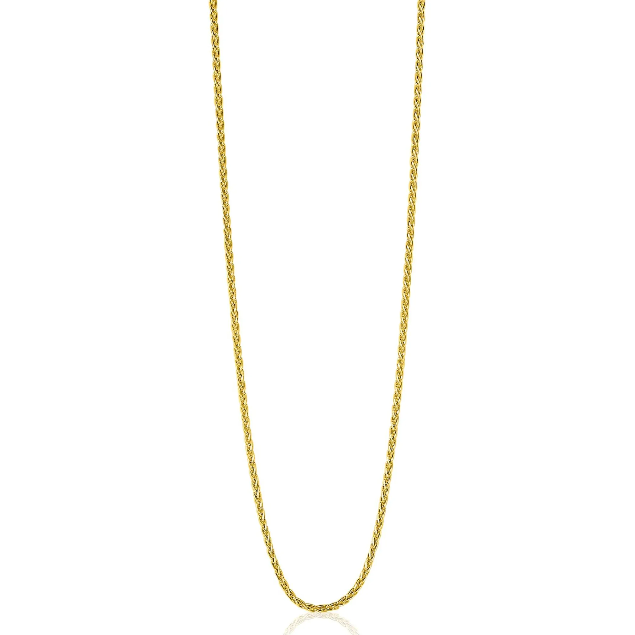 Best Zinzi 42cm zilveren palmier ketting geel verguld ZILC-P42G