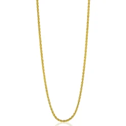 Best Zinzi 42cm zilveren palmier ketting geel verguld ZILC-P42G