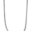Clearance Zinzi 50cm zilveren slangen collier 1mm breed ZISL50