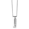 Zinzi Mart Visser by zilveren ketting met strakke rechte hanger glad wit 45cm MVC17