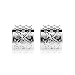 Clearance Zinzi Mart Visser by zilveren fantasie oorsieraden glad 16 x 13,5mm MVO15