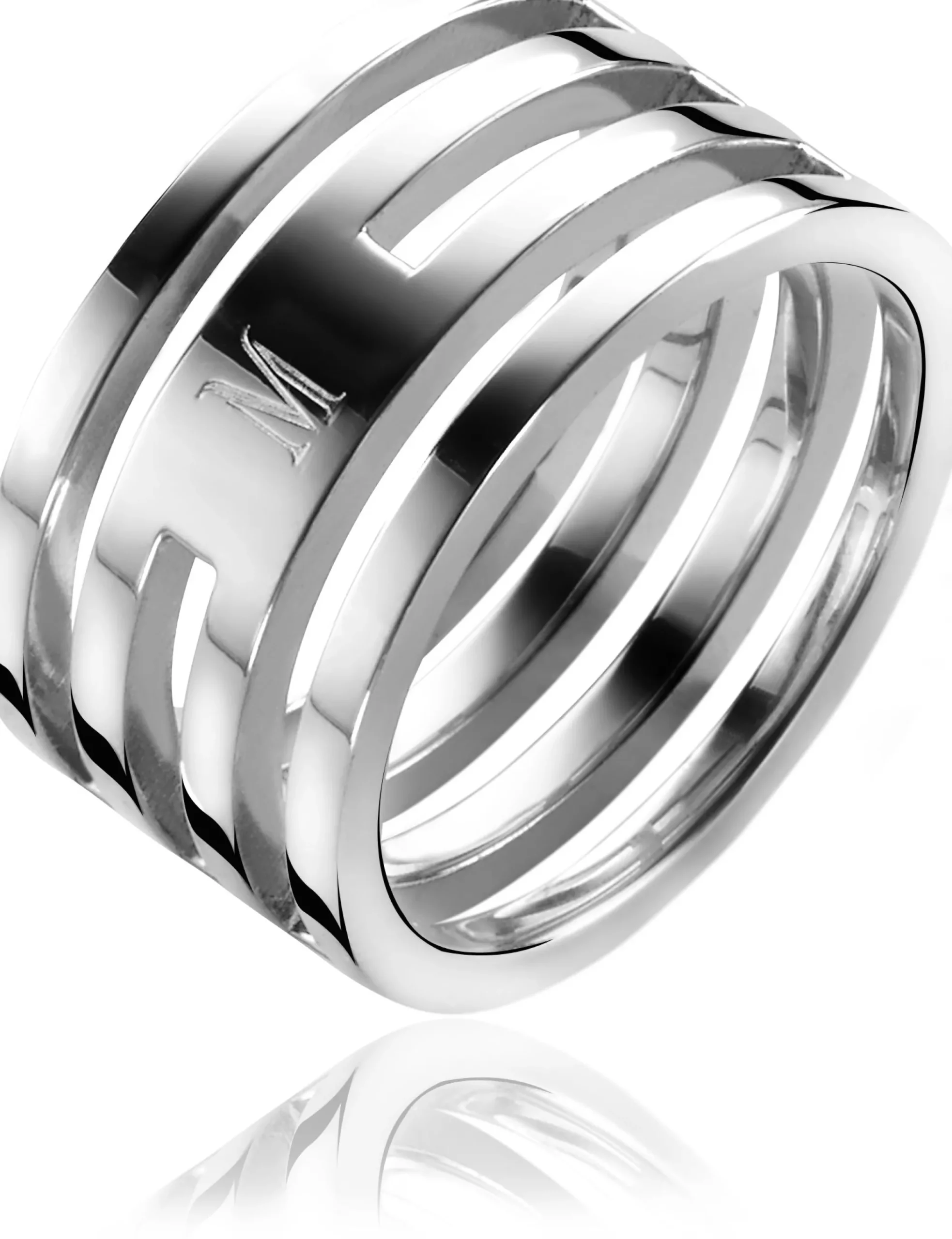 Discount Zinzi Mart Visser by zilveren ring glad MVR1