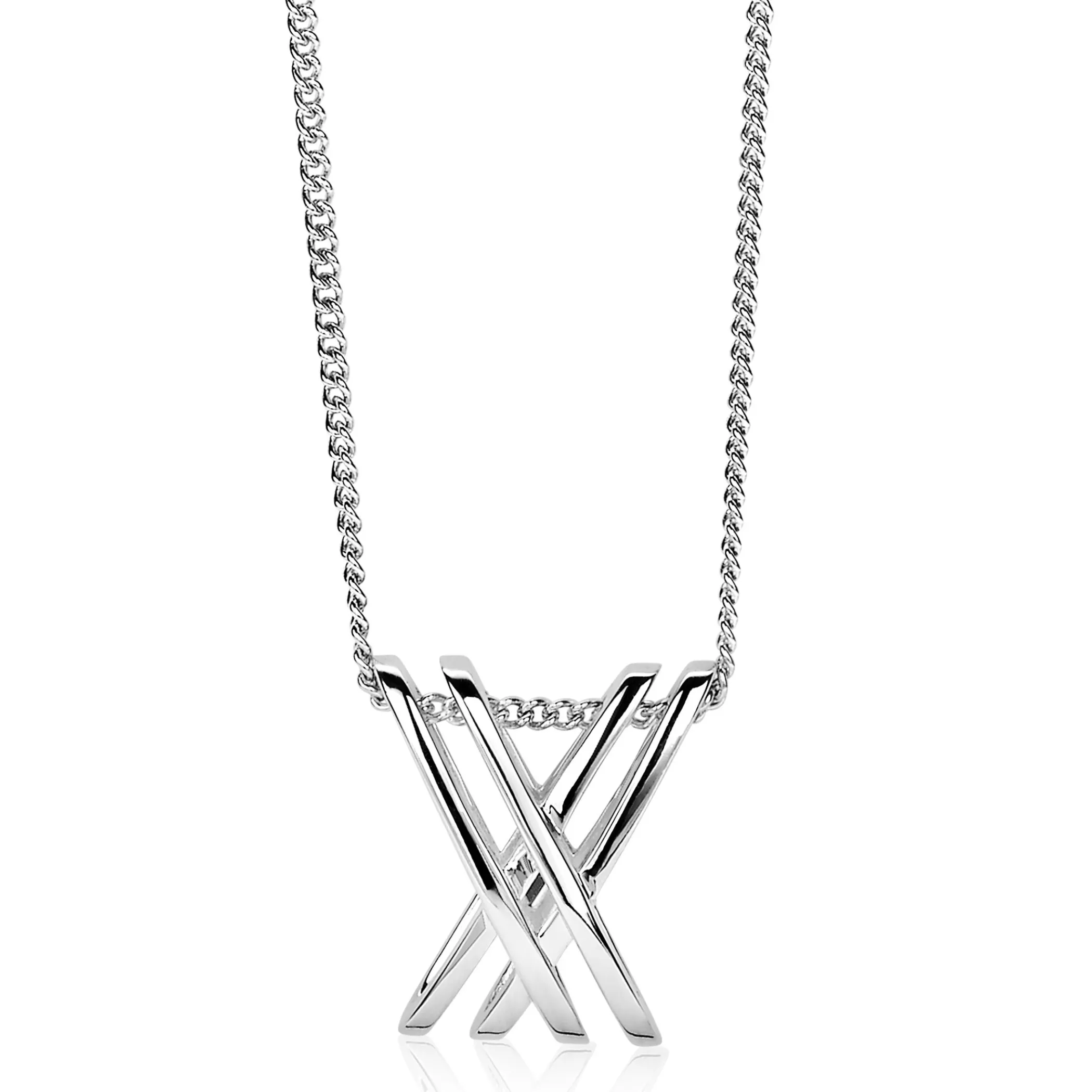 Outlet Zinzi Mart Visser by zilveren ketting met fantasie hanger glad 45cm MVC12