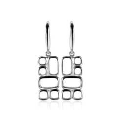 New Zinzi Mart Visser by zilveren oorhangers glad MVO3