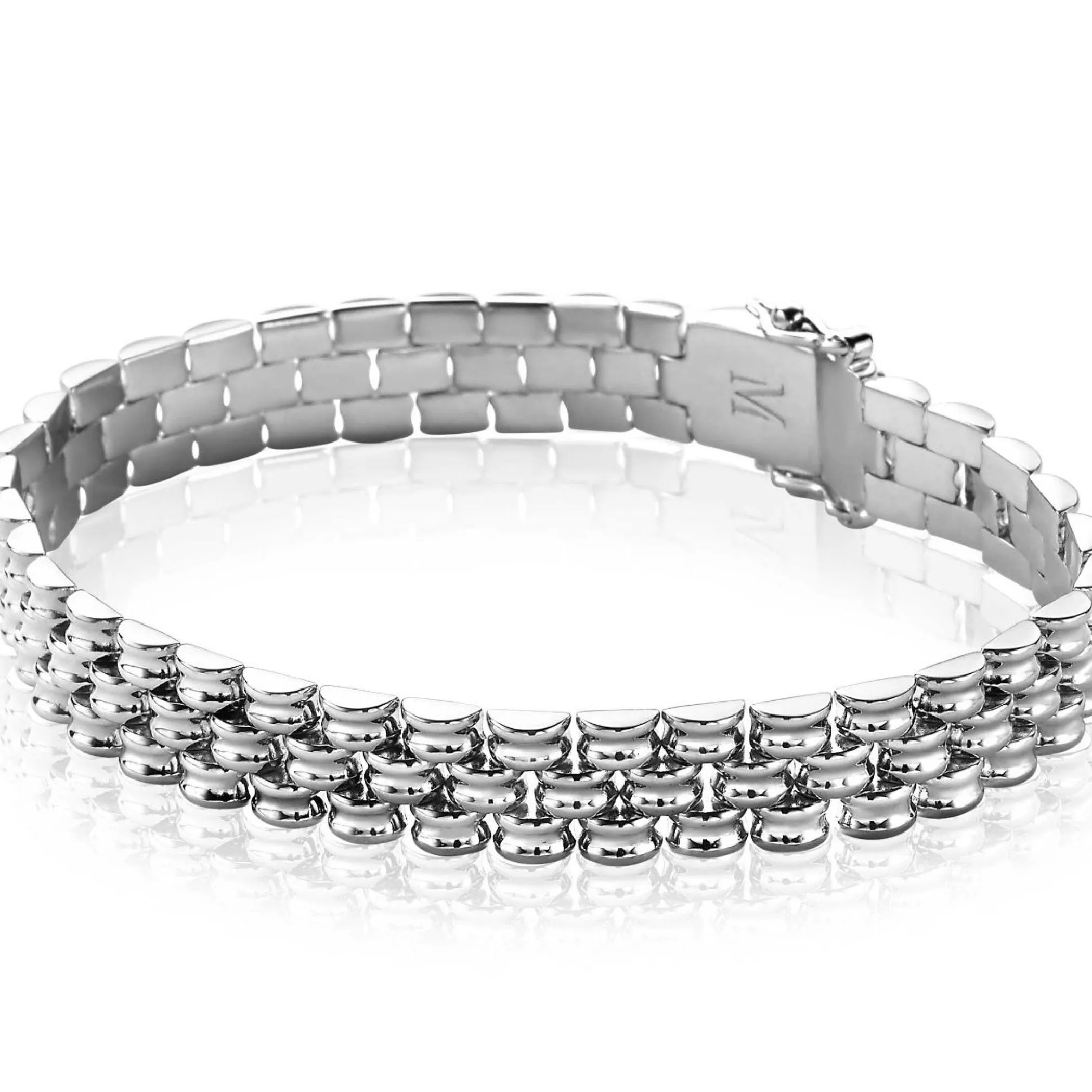 Outlet Zinzi Mart Visser by zilveren brede schakel armband 9mm met luxe sluiting MVA22