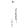Discount Zinzi 85mm Mart Visser by zilveren doortrek oorbellen met vierkante schakels, bezet met witte zirkonia's MVO27