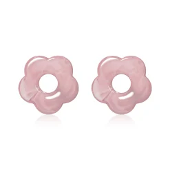 Best Zinzi 26mm oorbedels bloem roze kunststof ZICH2720R
