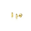 New Zinzi 4,5mm Gold 14 krt gouden oorknoppen rechthoekige studs ZGO477