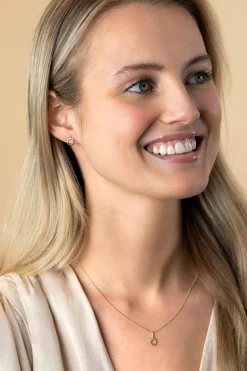 Discount Zinzi 8mm Gold 14 krt gouden oorknoppen met zonnetje ZGO401