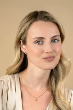 New Zinzi 13mm Gold 14 krt gouden fantasie hanger met rechthoekige en ronde zirkonia's ZGH511 (zonder collier)