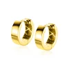 Zinzi 12,5mm Gold 14 krt gouden oorringen brede vierkante buis 3,6mm met luxe klapsluiting ZGO438