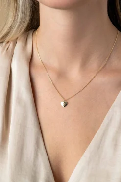 Discount Zinzi 10mm Gold 14 krt gouden hanger met trendy glanzend hartje van 10mm ZGH396-10 (zonder collier)
