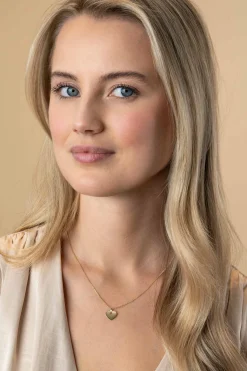 Zinzi 12mm Gold 14 krt gouden hanger met trendy glanzend hartje van 12mm ZGH396-12 (zonder collier)