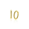 Clearance Zinzi 10mm Gold 14 krt gouden oorringen, luxe klapsluiting 10x1,3mm ZGO468