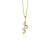 Hot Zinzi 17mm Gold 14 krt gouden hanger met ronde zettingen bezet met witte zirkonia's ZGH513 (zonder collier)