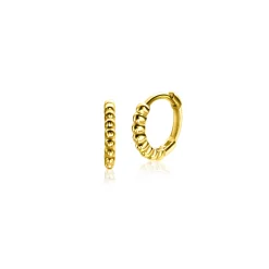 Discount Zinzi 10mm Gold 14 krt gouden oorringen bolletjes motief met luxe sluiting 10 x 1,7mm ZGO399CR