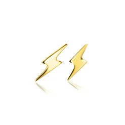 Zinzi 10mm Gold 14 krt gouden oorknoppen met bliksemschicht ZGO402