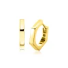 New Zinzi 17,5mm Gold 14 krt gouden oorringen zeshoeksvorm vierkante buis 2,7mm met luxe klapsluiting ZGO440