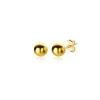 Best Zinzi 3mm Gold 14 krt gouden glanzende bol oorknoppen 3mm ZGO393
